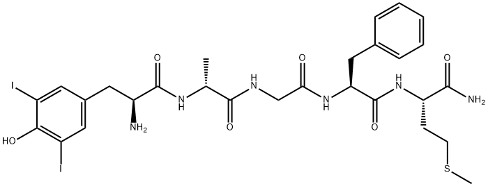 (3,5-DIIODO-TYR1,D-ALA2)-MET-ENKEPHALIN AMIDE ACETATE SALT Structure