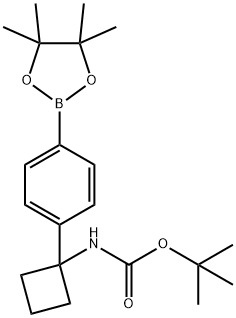 tert-butyl 1-(4-(4,4,5,5-tetraMethyl-1,3,2-dioxaborolan-2-yl)phenyl)cyclobutylcarbaMate Structure