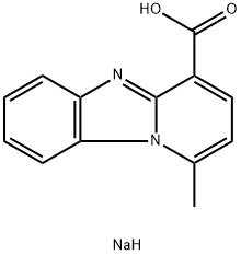 1-Methylpyrido[1,2-a]benzimidazole-4-carboxylic acid sodium salt Structure