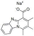 1,2,3-트리메틸피리도[1,2-a]벤즈이미다졸-4-카르복실산나트륨염 구조식 이미지