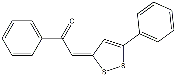 1-Phenyl-2-(5-phenyl-3H-1,2-dithiol-3-ylidene)ethanone 구조식 이미지