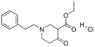 ethyl 4-oxo-1-phenethylpiperidine-3-carboxylate hydrochloride  Structure