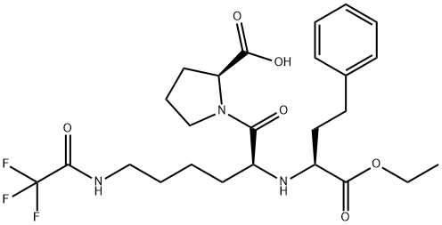 N2-1[(1S)-Ethoxycarbonyl-3-phenylpropyl]-N6-trifluoroacetyl-L-lysyl-L-proline Structure