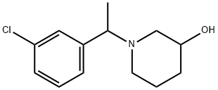 1-[1-(3-클로로페닐)-에틸]-피페리딘-3-올 구조식 이미지