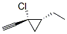 Cyclopropane, 1-chloro-2-ethyl-1-ethynyl-, trans- (9CI) Structure