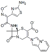 7-(2-(2-aminothiazole-4-yl)-2-methoxyiminoacetamido)-3-(imidazo(1,5-a)pyridinium-2-yl)methyl-3-cephem-4-carboxylate 구조식 이미지