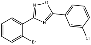 3-(2-Bromophenyl)-5-(3-chlorophenyl)-1,2,4-oxadiazole 구조식 이미지