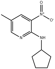 2-CyclopentylaMino-5-Methyl-3-nitropyridine 구조식 이미지