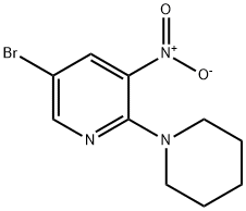 5-BroMo-3-nitro-2-(piperidin-1-yl)pyridine 구조식 이미지