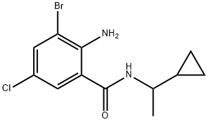 Benzamide, 2-amino-3-bromo-5-chloro-N-(1-cyclopropylethyl)- Structure