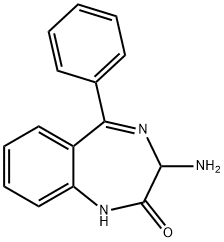 3-AMINO-5-PHENYL-1,3-DIHYDRO-2H-1,4-BENZODIAZEPIN-2-ONE 구조식 이미지