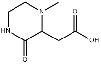 2-(1-methyl-3-oxo-2-piperazinyl)acetic acid Structure