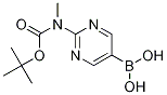 2-(tert-butoxycarbonyl(Methyl)aMino)pyriMidin-5-ylboronic acid Structure