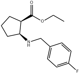 Ethyl (1R,2S)-2-(4-FluorobenzylaMino)cyclopentanecarboxylate Structure