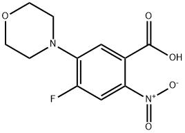 4-플루오로-5-모르폴리노-2-니트로벤조산 구조식 이미지
