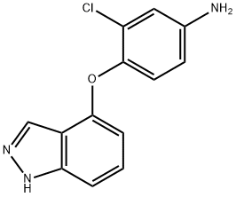 벤제나민,3-클로로-4-(1H-인다졸-4-일옥시)- 구조식 이미지