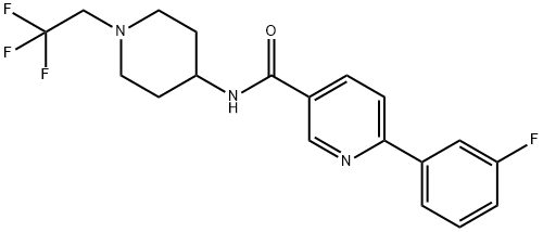 1033836-12-2 3-PYRIDINECARBOXAMIDE, 6-(3-FLUOROPHENYL)-N-[1-(2,2,2-TRIFLUOROETHYL)-4-PIPERIDINYL]-