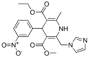 ethyl methyl 2-(imidazol-1-ylmethyl)-6-methyl-4-(3-nitrophenyl)-1,4-di hydropyridine-3,5-dicarboxylate 구조식 이미지
