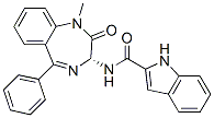 1H-INDOLE-2-CARBOXYLIC ACID ((R)-1-METHYL-2-OXO-5-PHENYL-2,3-DIHYDRO-1H-BENZO[E][1,4]DIAZEPIN-3-YL)-AMIDE 구조식 이미지