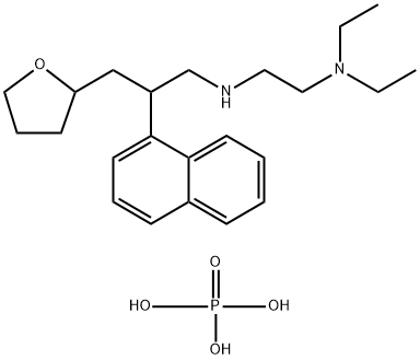 diethyl-[2-[2-naphthalen-1-yl-3-(oxolan-2-yl)propyl]ammonioethyl]azani um, dihydroxy-oxido-oxo-phosphorane Structure