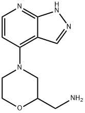 2-MorpholineMethanaMine, 4-(1H-pyrazolo[3,4-b]pyridin-4-yl)- 구조식 이미지