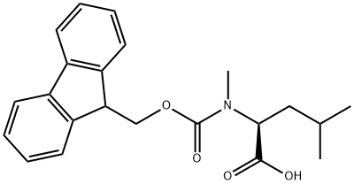 Fmoc-N-methyl-L-leucine 구조식 이미지