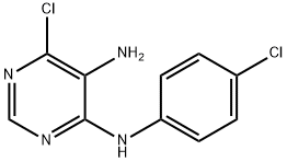 6-CHLORO-N4-(4-CHLOROPHENYL)-4,5-PYRIMIDINEDIAMINE Structure