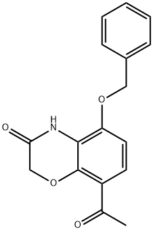 8-acetyl-5-(benzyloxy)-2H-benzo[b][1,4]oxazin-3(4H)-one 구조식 이미지