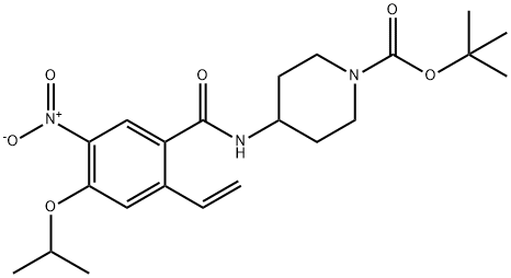 tert-butyl 4-(4-isopropoxy-5-nitro-2-vinylbenzamido)piperidine-1-carboxylate 구조식 이미지