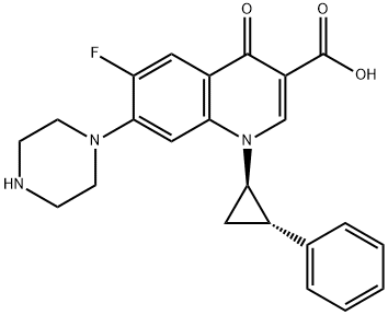 6-fluoro-7-(1-piperazinyl)-1-(2'-phenyl-1'-cyclopropyl)-1,4-dihydro-4-oxoquinoline-3-carboxylic acid Structure