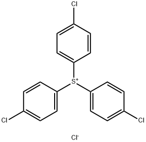 트리스-(4-클로로페닐)-염화설포늄 구조식 이미지