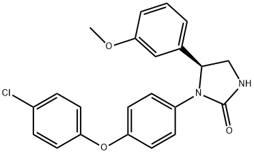 2-IMidazolidinone, 1-[4-(4-Chlorophenoxy)phenyl]-5-(3-Methoxyphenyl)-, (5S)- Structure