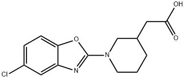 [1-(5-chloro-1,3-benzoxazol-2-yl)piperidin-3-yl]acetic acid 구조식 이미지