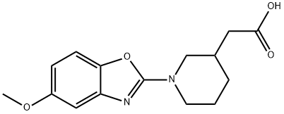 [1-(5-methoxy-1,3-benzoxazol-2-yl)piperidin-3-yl]acetic acid 구조식 이미지