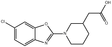 [1-(6-chloro-1,3-benzoxazol-2-yl)piperidin-3-yl]acetic acid 구조식 이미지