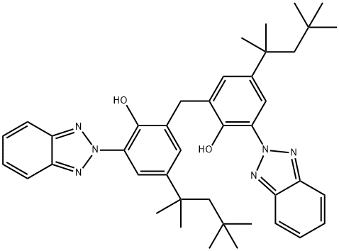 비스(2-하이드로옥시-5-T-옥틸-3-(벤조트리아졸-2-일)페닐)메탄 구조식 이미지