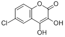 6-chloro-3,4-dihydroxy-2H-1-benzopyran-2-one 구조식 이미지