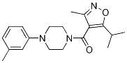 Methanone, [3-methyl-5-(1-methylethyl)-4-isoxazolyl][4-(3-methylphenyl)-1-piperazinyl]- 구조식 이미지