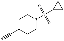 1-(사이클로프로필설포닐)-4-피페리딘카보니트릴 구조식 이미지
