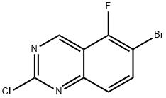 6-브로모-2-클로로-5-플루오로-퀴나졸린 구조식 이미지
