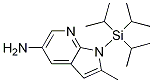 1H-Pyrrolo[2,3-b]pyridin-5-amine, 2-methyl-1-[tris(1-methylethyl)silyl]- 구조식 이미지