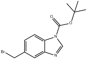 1H-BenziMidazole-1-carboxylicacid,5-(broMoMethyl)-,1,1-diMethylethylester Structure