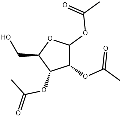 D-Ribofuranose, 1,2,3-triacetate 구조식 이미지