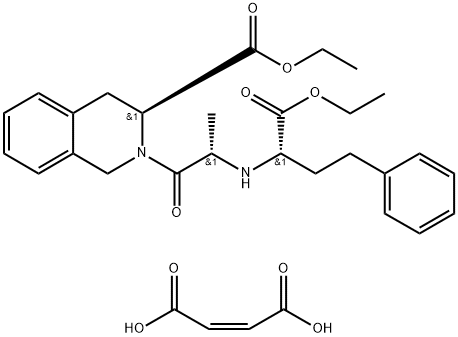 [3S-[2[R*(R*)],3R*]]-2-[2-[[1-(Ethoxycarbonyl)-3-phenylpropyl]aMino]-1-oxopropyl]-1,2,3,4-tetrahydro-3-isoquinolinecarboxylic Acid Ethyl Ester (2Z)-2-Butenedioate Structure