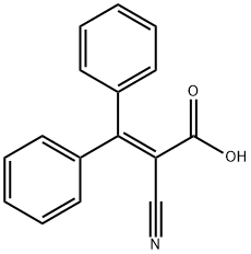 2-Cyano-3,3-diphenylpropenoic acid Structure