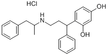1,3-벤젠디올,4-(3-((1-메틸-2-페닐에틸)아미노)-1-페닐프로필)-,염산염 구조식 이미지