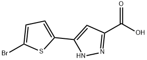 5-(5-bromo-2-thienyl)-1H-pyrazole-3-carboxylic acid Structure