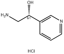 (R)-2-아미노-1-(피리딘-3-일)에탄올염산염 구조식 이미지