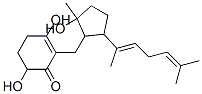 3,6-Dihydroxy-2-[[5-[1,5-dimethyl-1,4-hexadienyl]-2-hydroxy-2-methylcyclopentyl]methyl]-2-cyclohexen-1-one 구조식 이미지