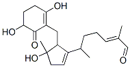 6-[5-[(2,5-Dihydroxy-6-oxo-1-cyclohexenyl)methyl]-4-hydroxy-4-methyl-1-cyclopentenyl]-2-methyl-2-heptenal Structure